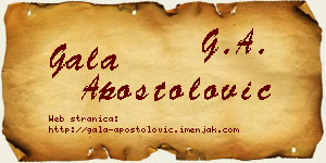 Gala Apostolović vizit kartica